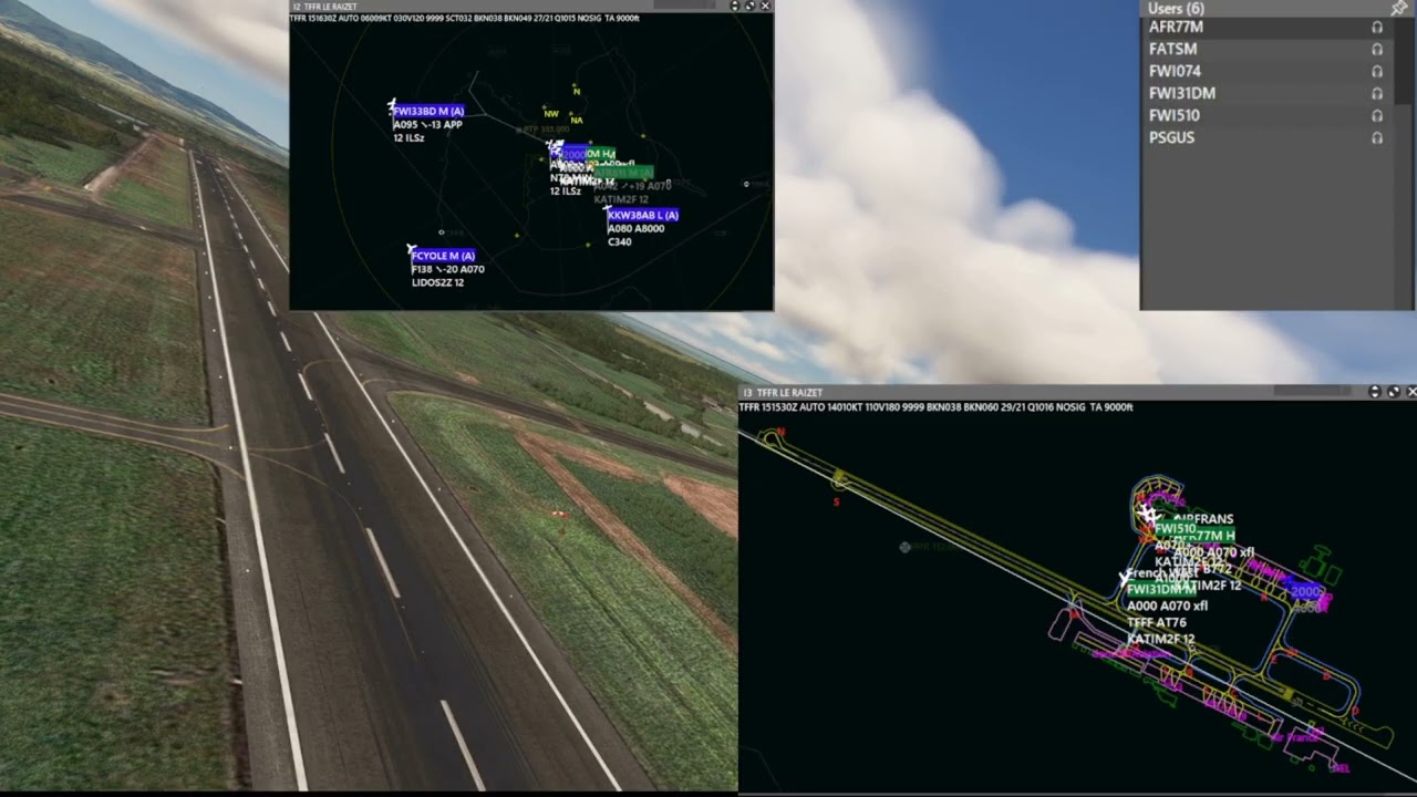 Toutes les routes mènent au Rhum | Timelapse ATC & Pilotes | 53 trafics