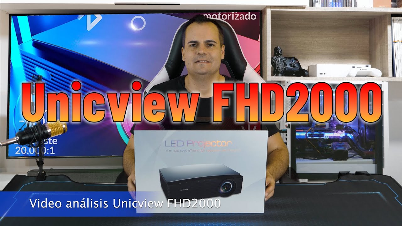 Unicview FHD2000 video análisis de Proyector LED de alto BRILLO y gran CALIDAD