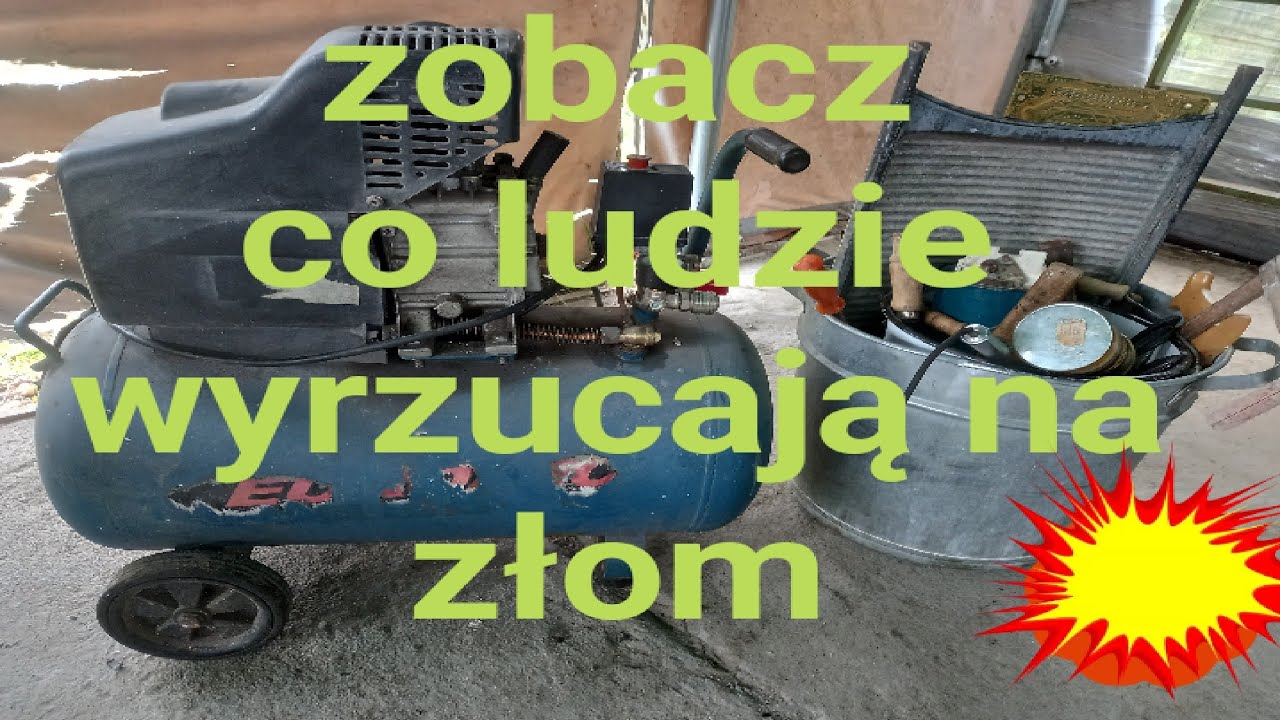 kompresor na złomie , szok co ludzie wyrzucają na złom.