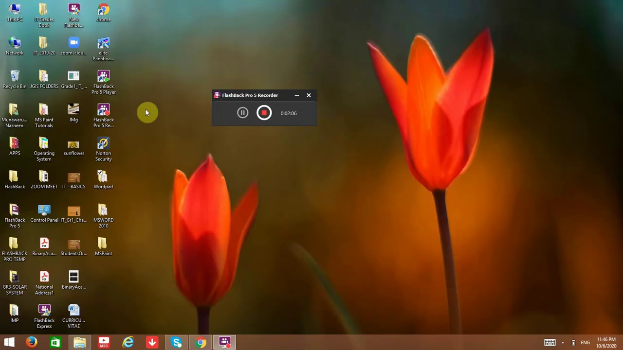Components of Wordpad Window