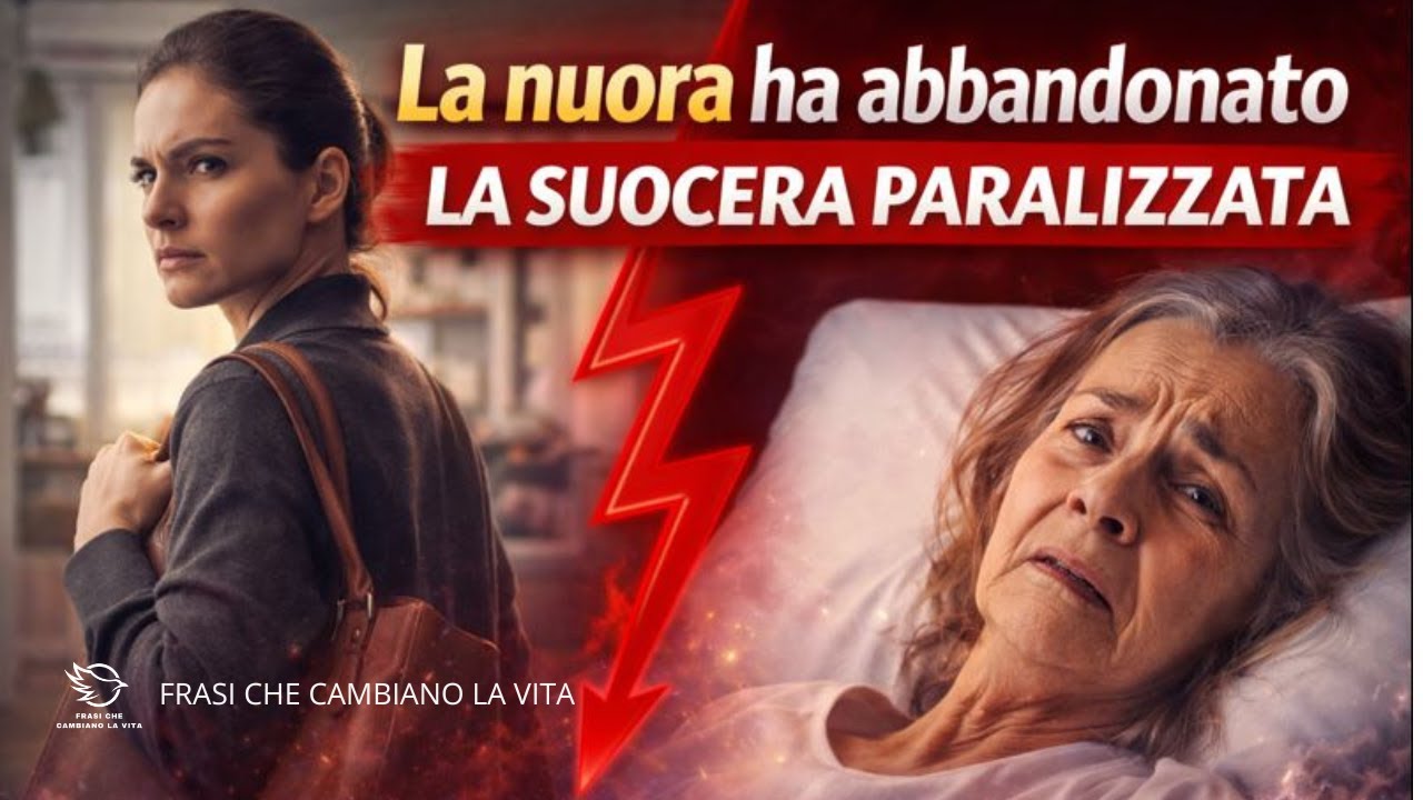 La nuora ha abbandonato la suocera paralizzata.