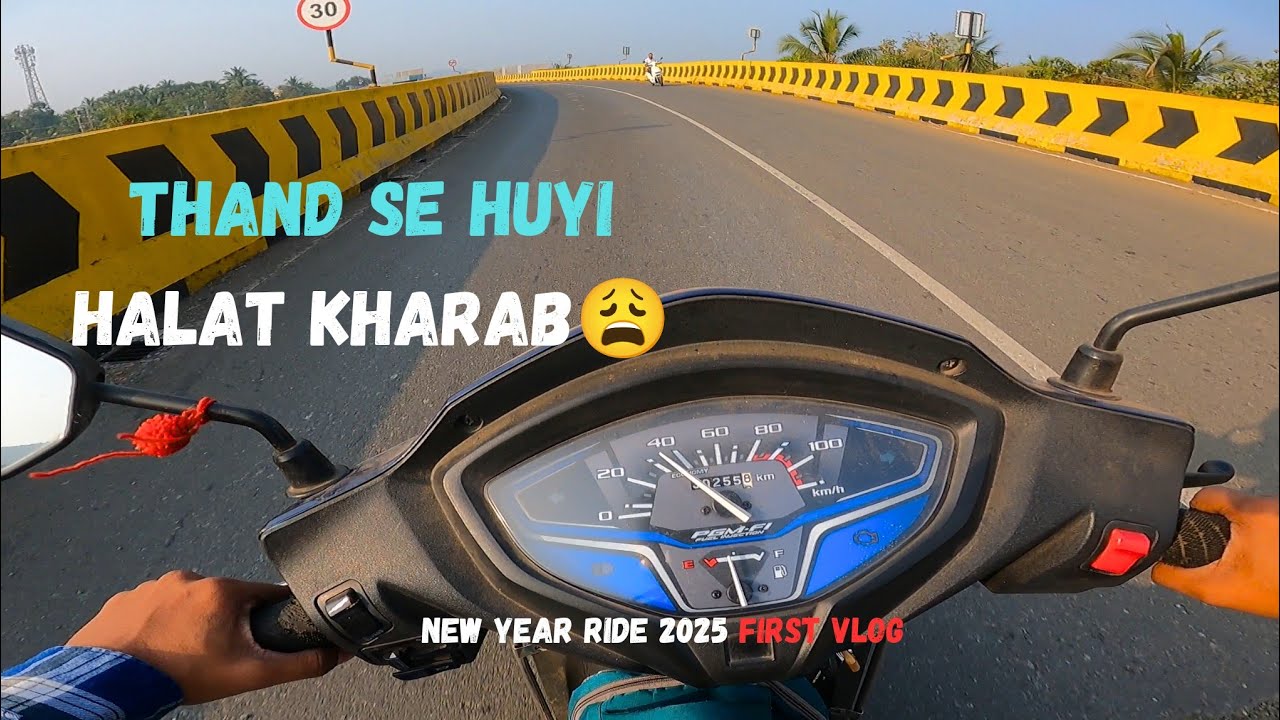 2025 ka Safar Shuru! 🏍️✨ Happy New Year to My Subscribers🥳 | Thand Se Huyi Halat Kharab 😩 #firstvlog