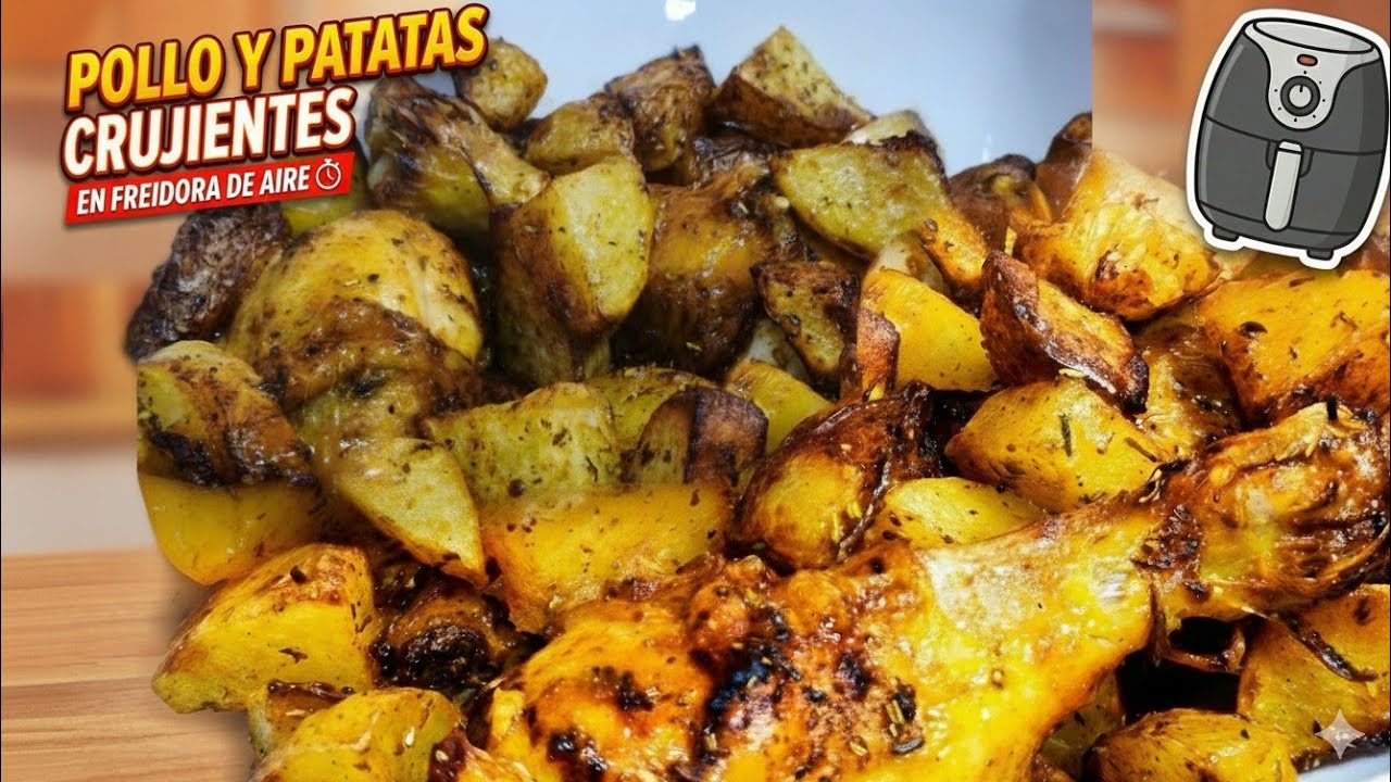 ✨ POLLO ASADO 🍗🥔 CON PATATAS EN FREIDORA DE AIRE ✨ 