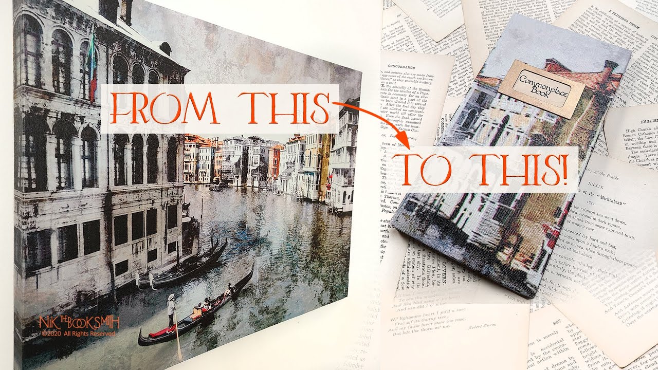 UPCYCLED CANVAS ART INTO COMMONPLACE BOOK | TUTORIAL