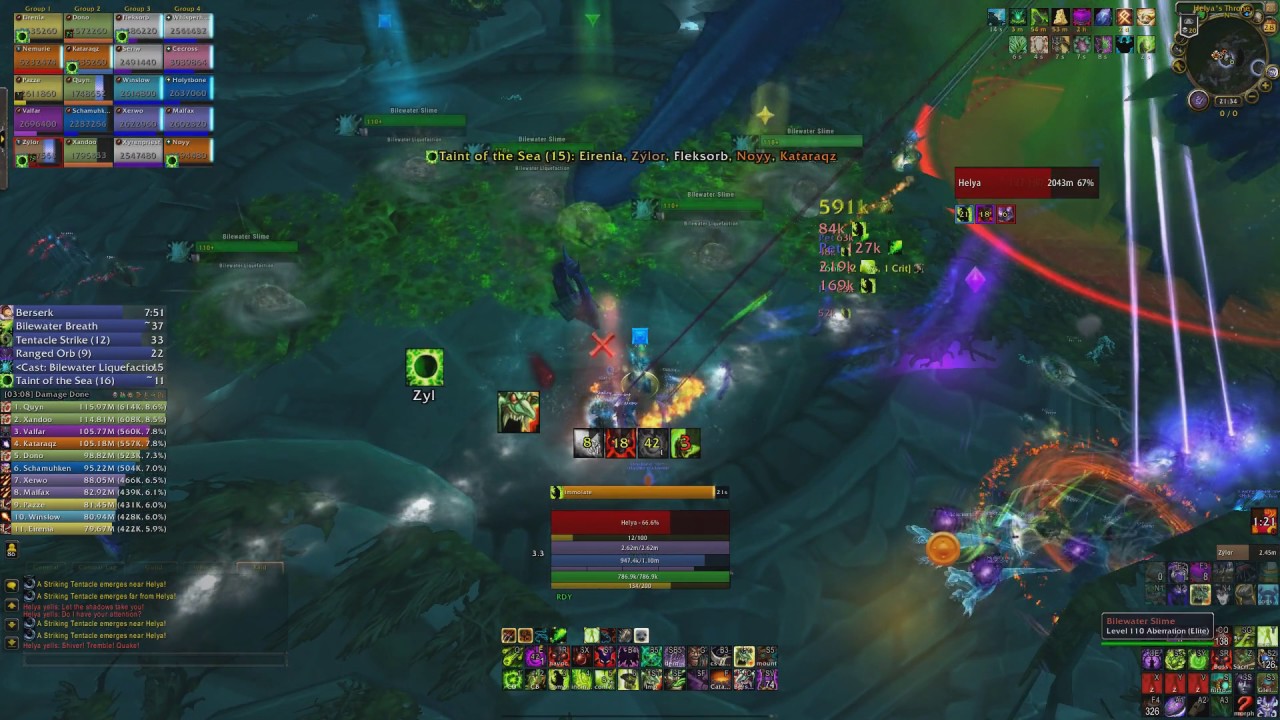 set sail for fail vs. Mythic Helya - Destruction Warlock PoV