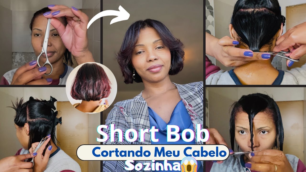 Como Corto Meu Cabelo Curto  Sozinha em Casa