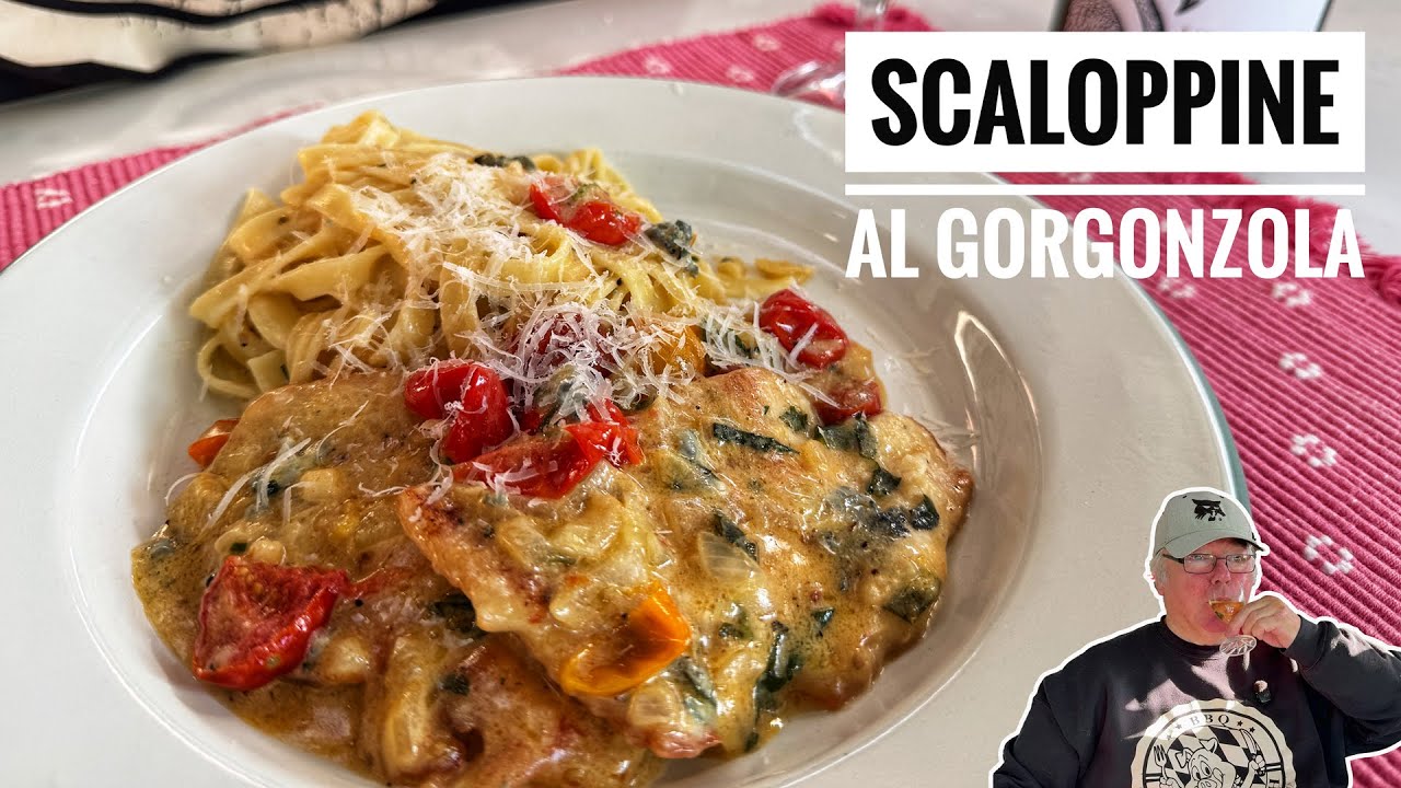 #710: Scaloppine al Gorgonzola con Tagliatelle - Schnitzelchen in Gorgonzolasauce - Wohlfühlessen!
