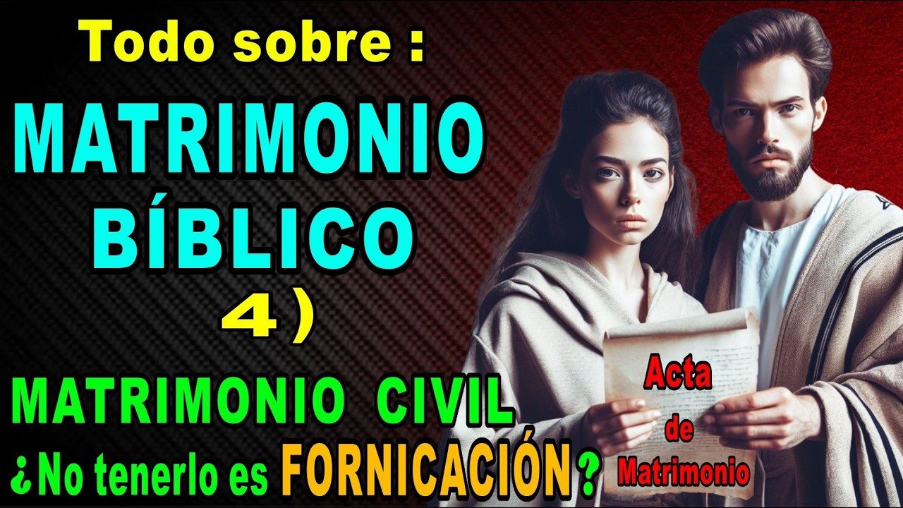 TODO SOBRE MATRIMONIO (4) El MATRIMONIO CIVIL ¿No tenerlo, sería  FORNICACIÓN? Pastor Martín Bonilla