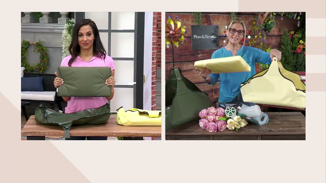 Evergreen 3-in-1 Convertible Garden Tote w/ Kneeler Mat on QVC