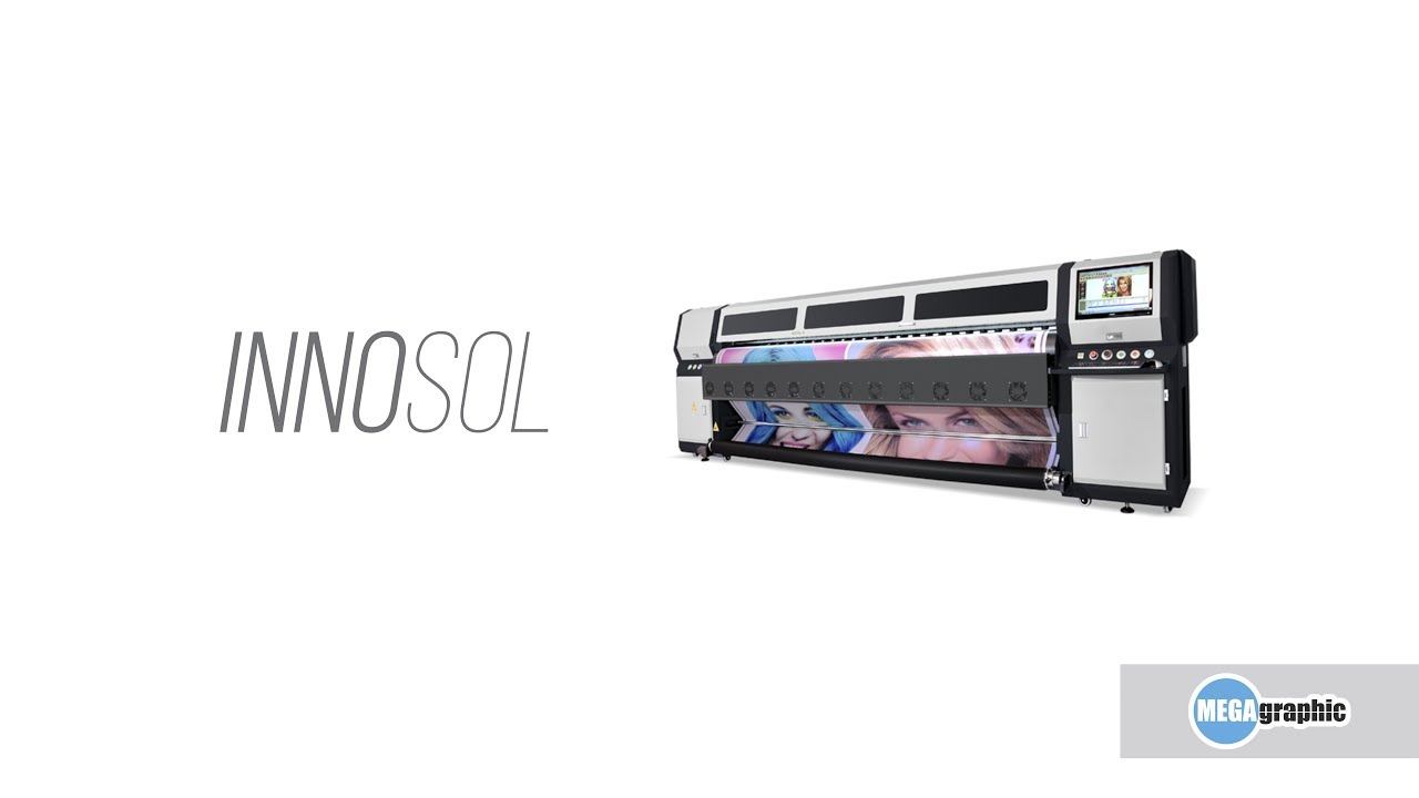 Impressora solvente INNOSol com cabe&ccedil;a de impress&atilde;o KONICA MINOLTA - Megagraphic