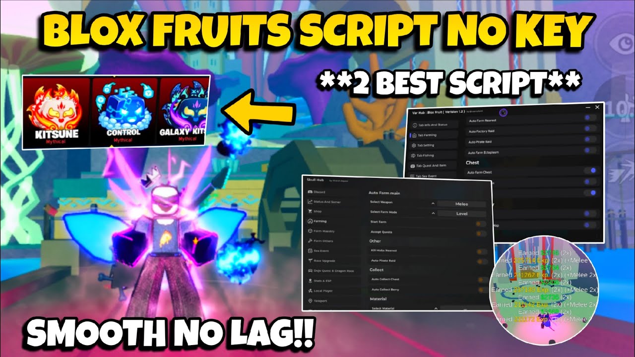 BEST 2 Blox Fruits Script No Key - Auto Farm, Fruit Sniper, Farm Mastery, Max Level, PvP & More