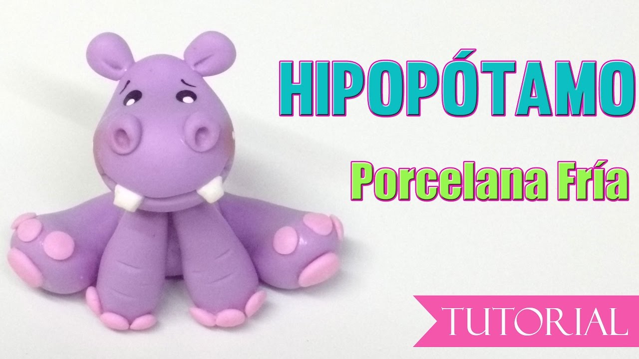 TUTORIAL HIPOPOTAMO EN PORCELANA FRIA - SAFARI PASTA FLEXIBLE - IDEAS BABY SHOWER - CUMPLEAÑOS