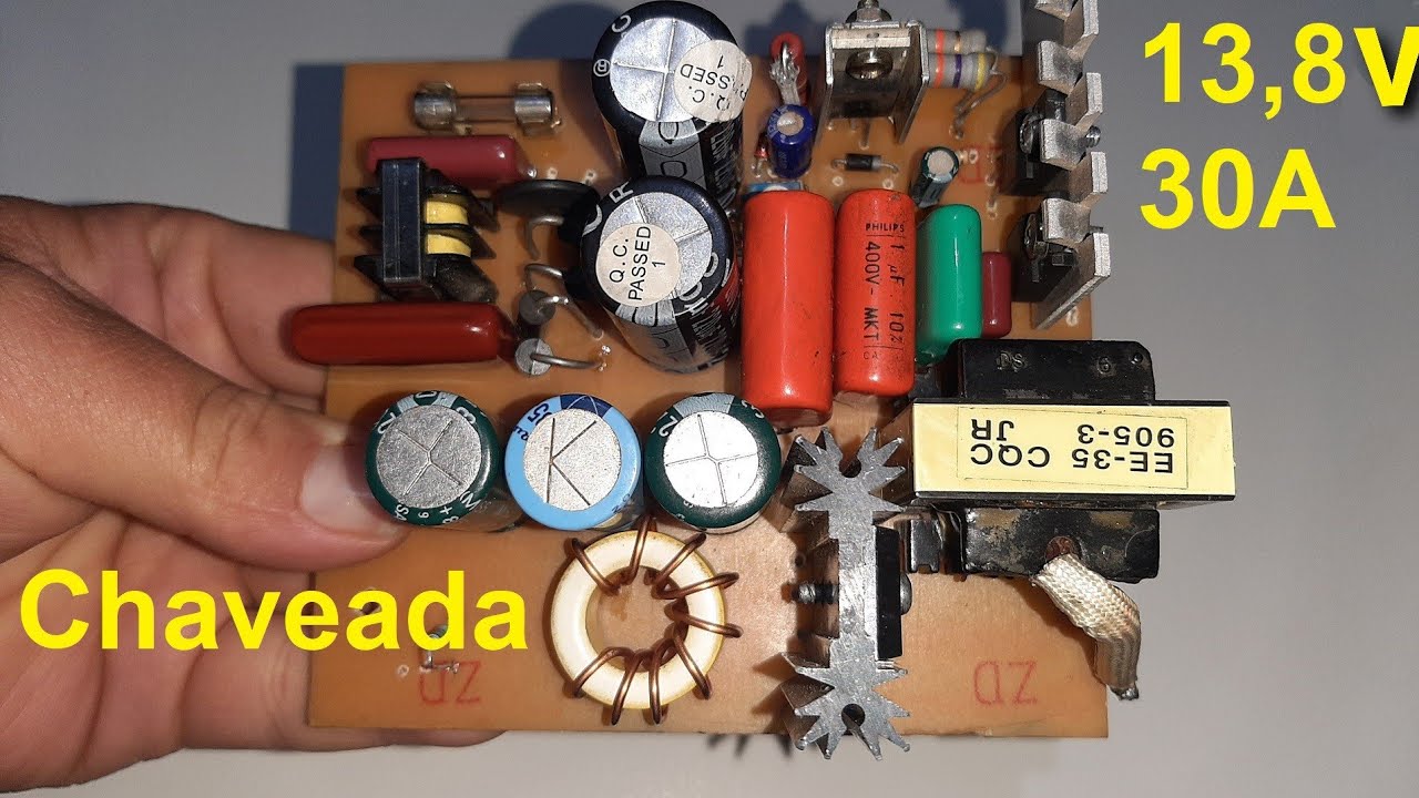 Como Fazer uma Fonte Caseira Chaveada 13,8V 30A Quase Profissional NS450