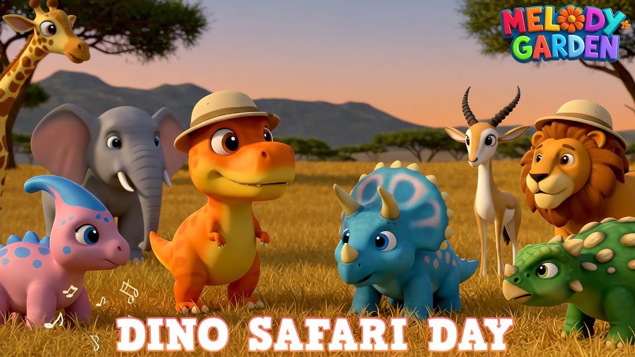 Dino Safari Day - Nursery Rhymes & Kids Songs - Melody Garden