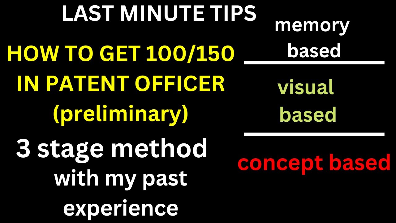 last minute tips|patent officer prelims|how to attempt paper