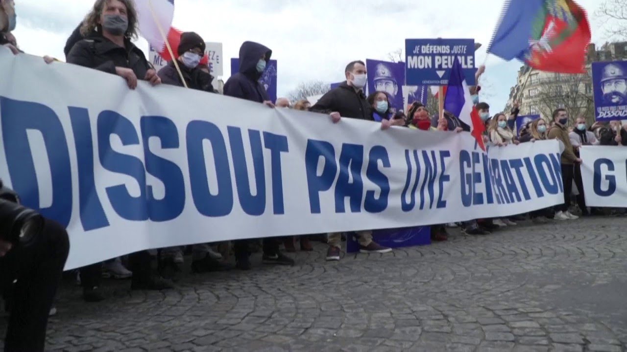 Dozens protest dissolution of far-right Generation Identity group in France