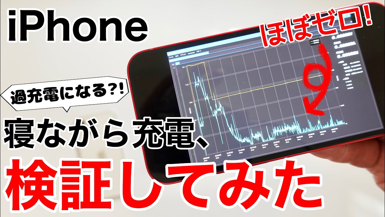 【安心して寝てください】iPhone 深夜に掛かるバッテリー負荷を数値化して検証しました!過充電をしない場合どれくらい浮くのかも。
