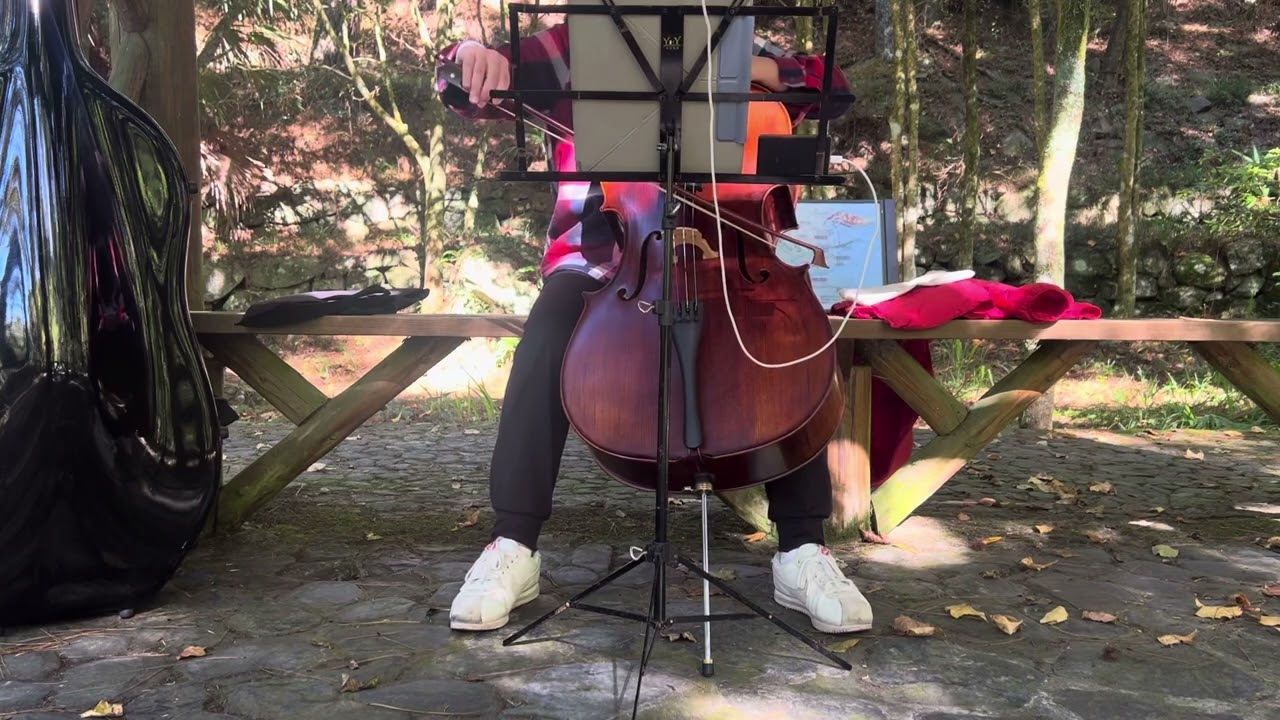 Playing cello @ Wuling farm . November 22, 2025