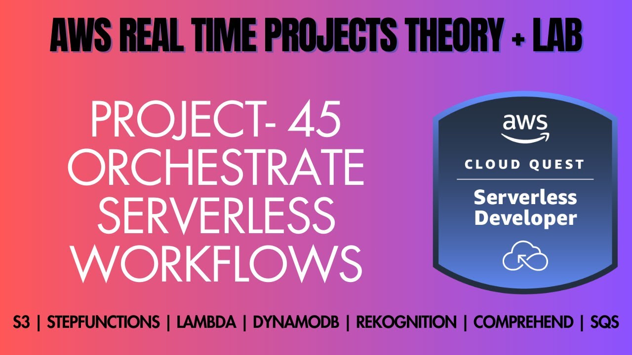 AWS Project 45 | ROLE - Serverless Engineer | Orchestrate Serverless Workflows | StepFunctions
