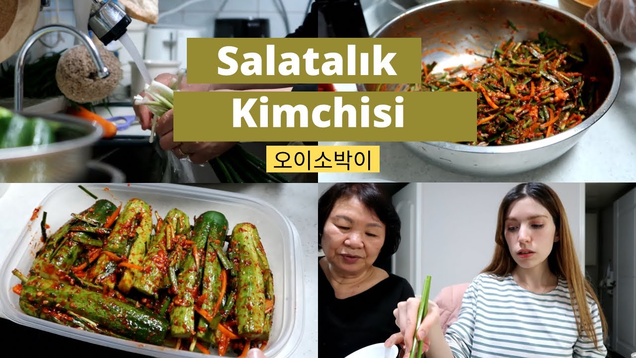 GÜNEY KORE’DE GÜNLÜK YAŞAM| Kayınvalidemle Salatalık Kimchisi Yaptık-En Kolay Kimchi Tarifi