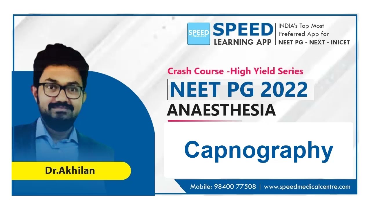 Capnogrpahy | Anaesthesia By Dr. Akhilan., Speed Learning App