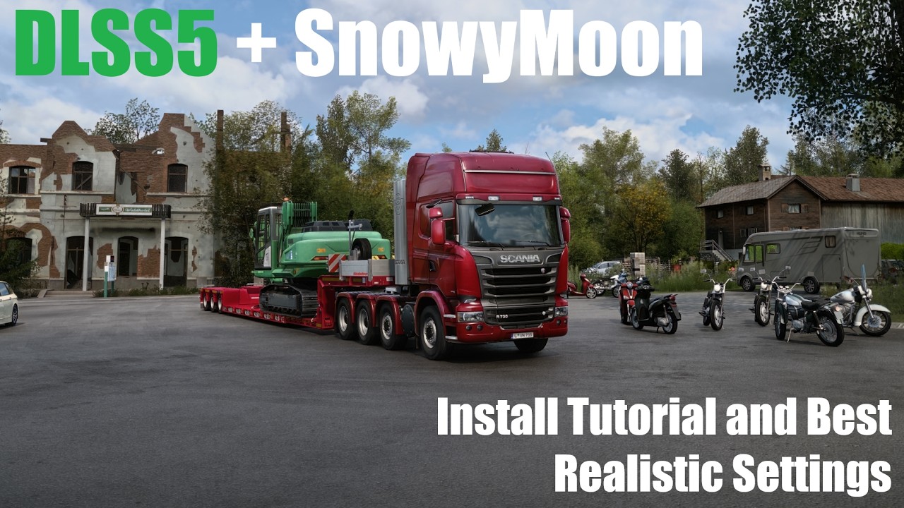 DLSS5 + SnowyMoon for Euro Truck Simulator 2 Full Install Tutorial and Best Realistic Settings ETS2