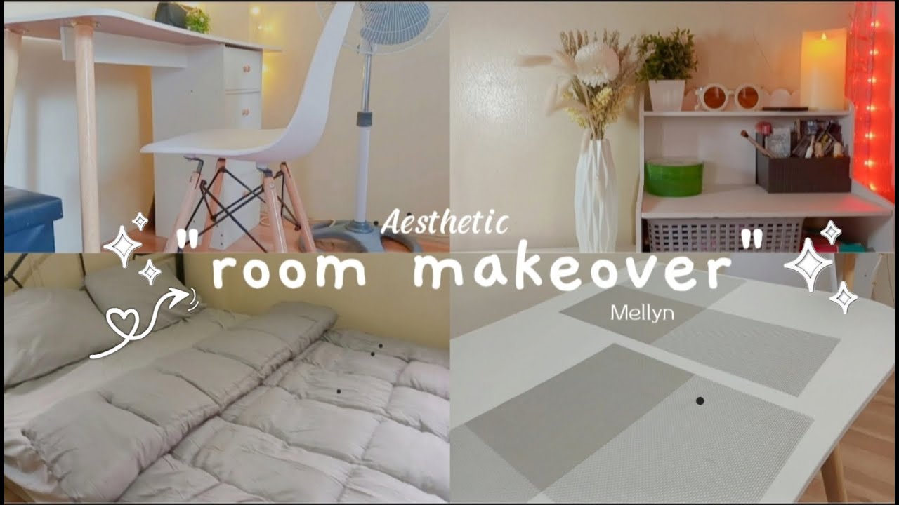 Room makeover | aesthetic room affordable  shopee finds ( late upload ) PART 1 #roommakeover #mellyn