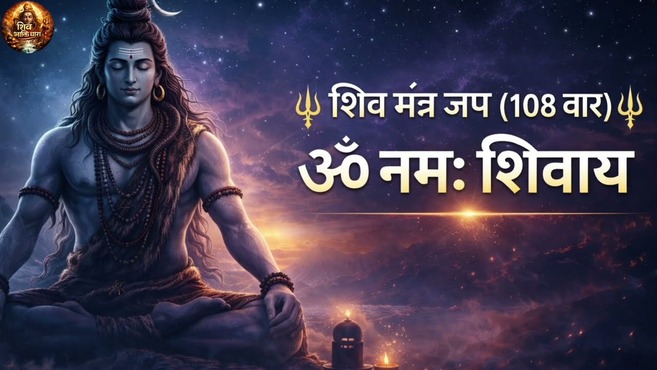 शिव मंत्र जप (108 बार) | ॐ नमः शिवाय | Calm Shiva Mantra for Meditation