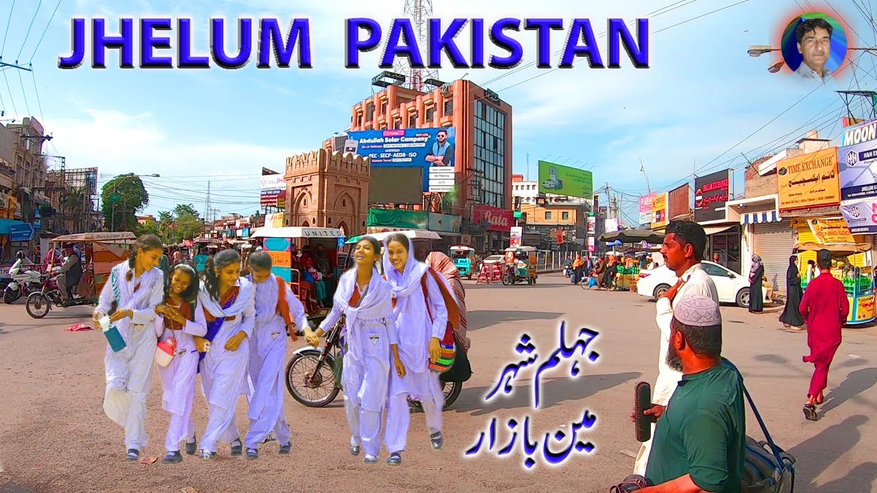 AMAZING WALKING TOUR JHELUM CITY MAIN MARKET / Pakistan city walk