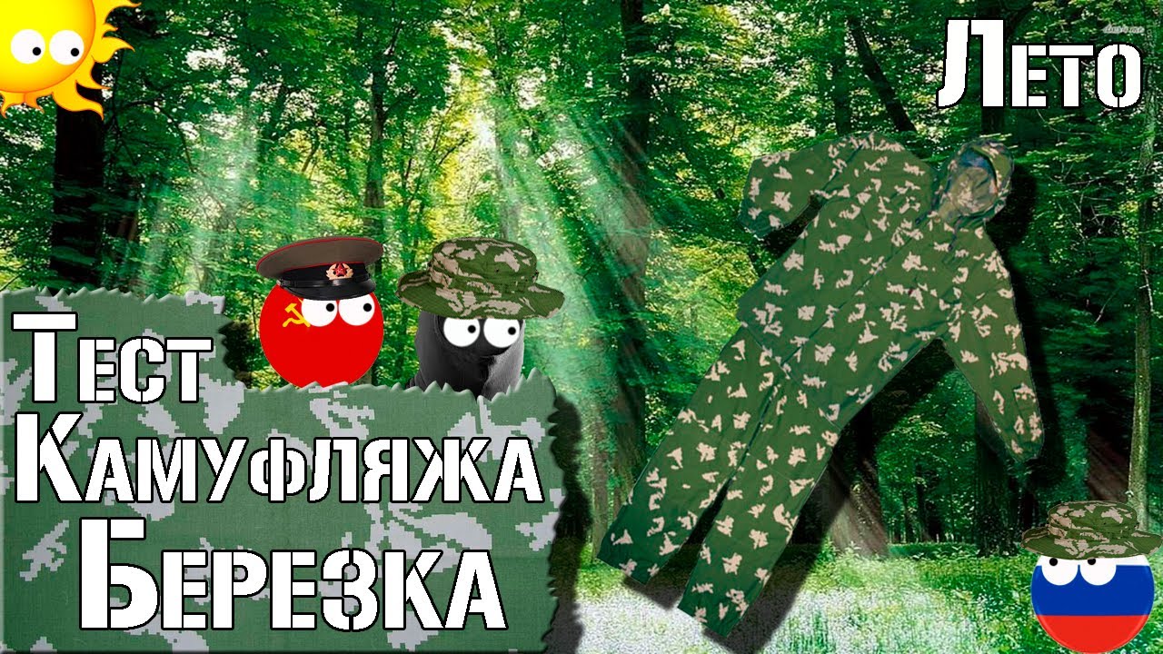Тест камуфляжа Березка (Серебряный лист). Лето / Camouflage test Berezka (Silver leaf). Summer