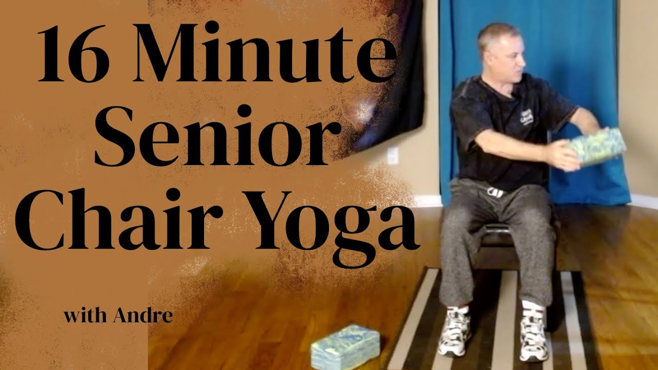 16 Minute Senior Chair Yoga with a Yoga Block