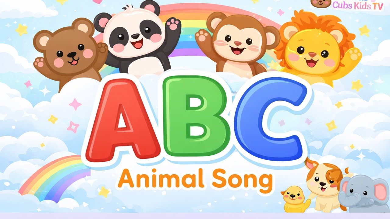 ABC Animal Song 🐶🐱 | Learn Alphabet with Animals | Curious Cubs Kids TV