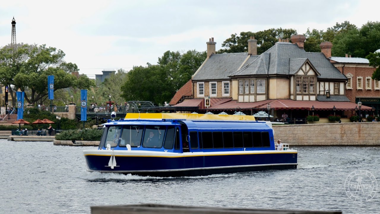 EPCOT World Showcase Lagoon Friendship Boat Ride in 4K | Walt Disney World Florida March 2024