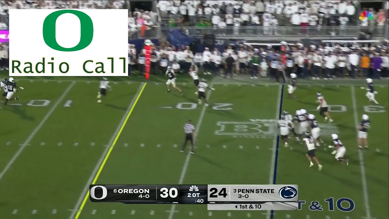 Oregon Radio Broadcast of the Oregon-Penn State Ending | 2025 College Football