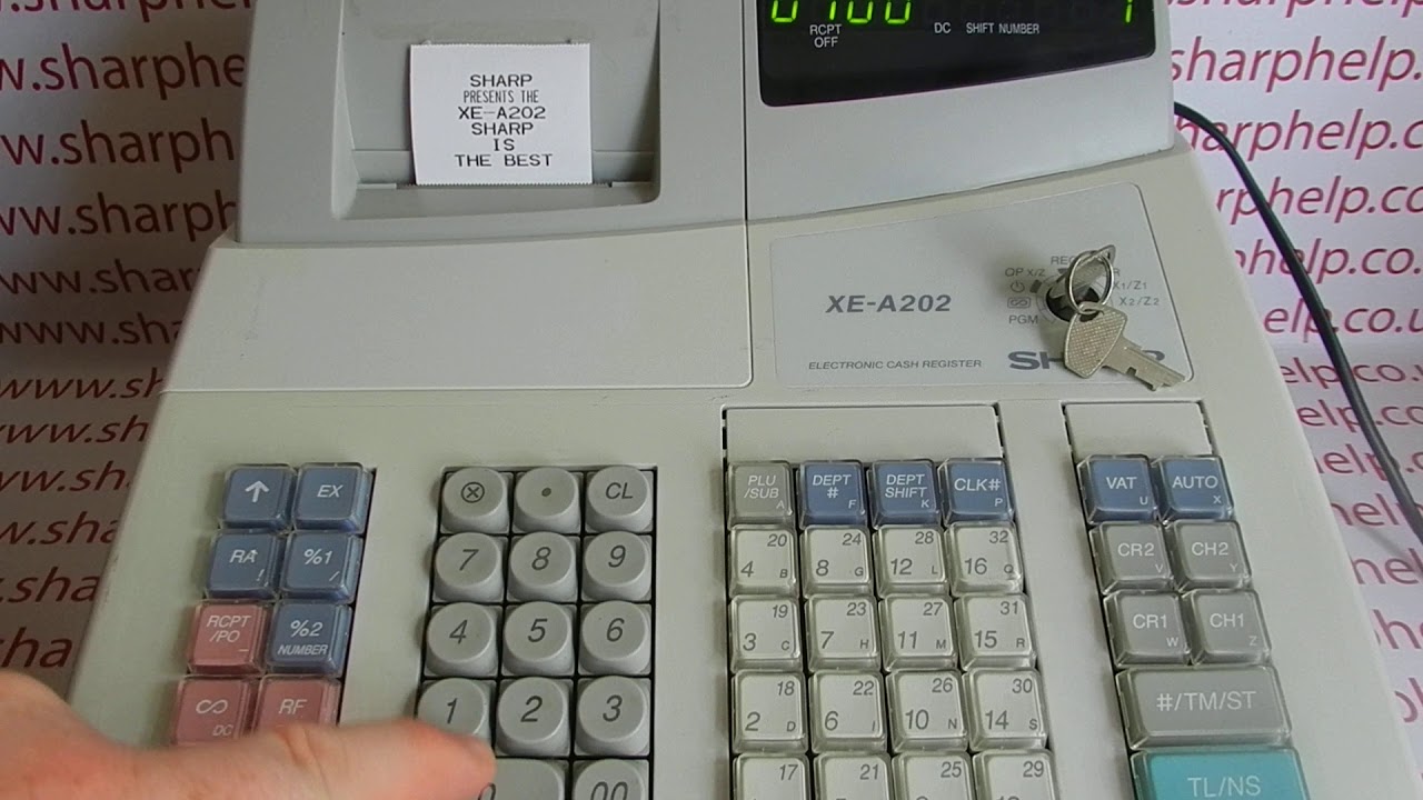 PLU (Price Look Up) Sub-Department Text Programming Sharp XE-A202 / XEA202 / XE-A301 / XEA301