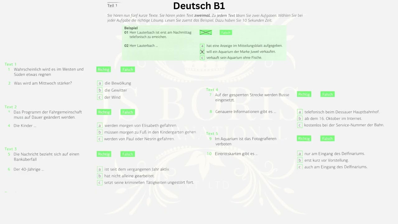 Hören Goethe B1 2024-2025 Latest pattern #goetheb1hören #goetheb1 #b1hören