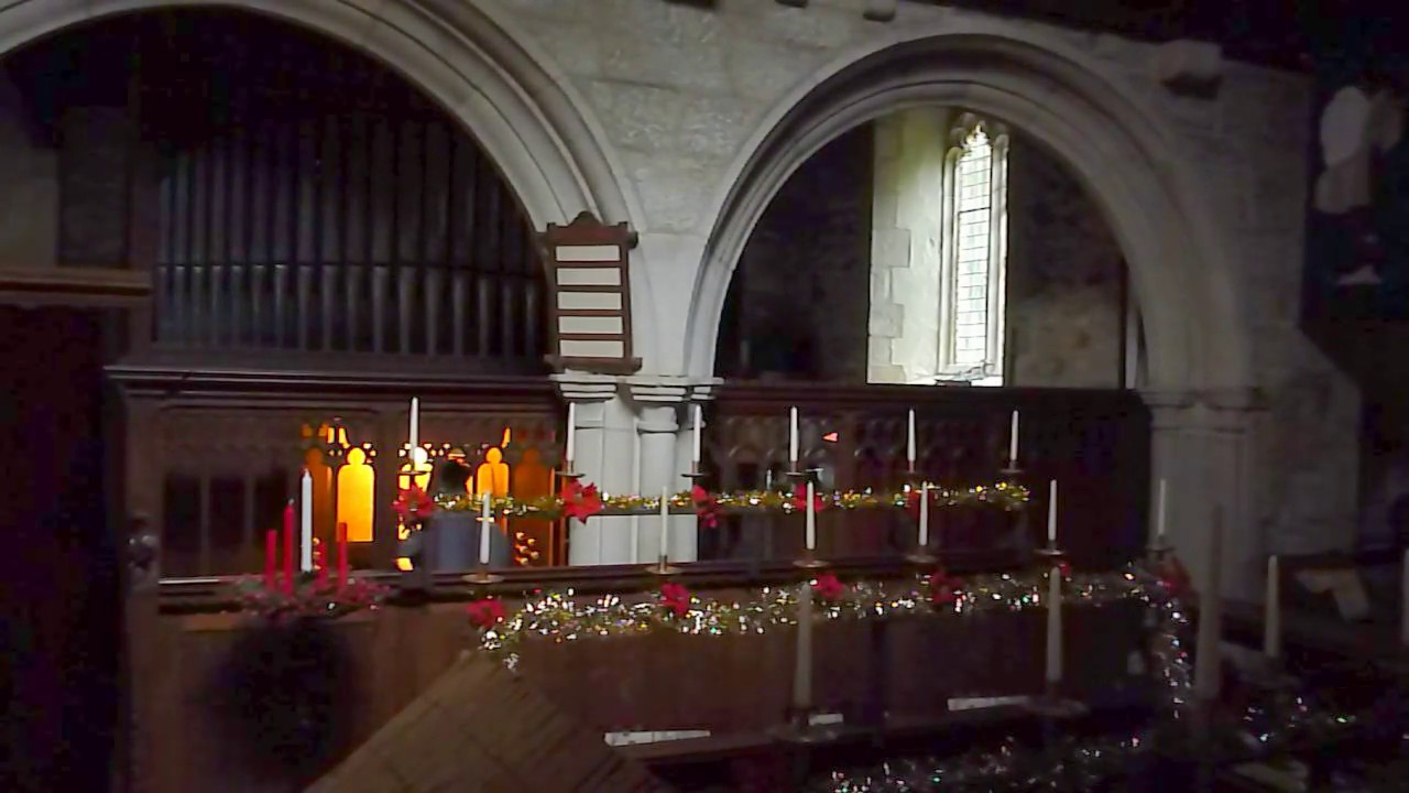Cradled in a manger, meanly (tune "St. Winifred") - pipe organ, St Mewan Church