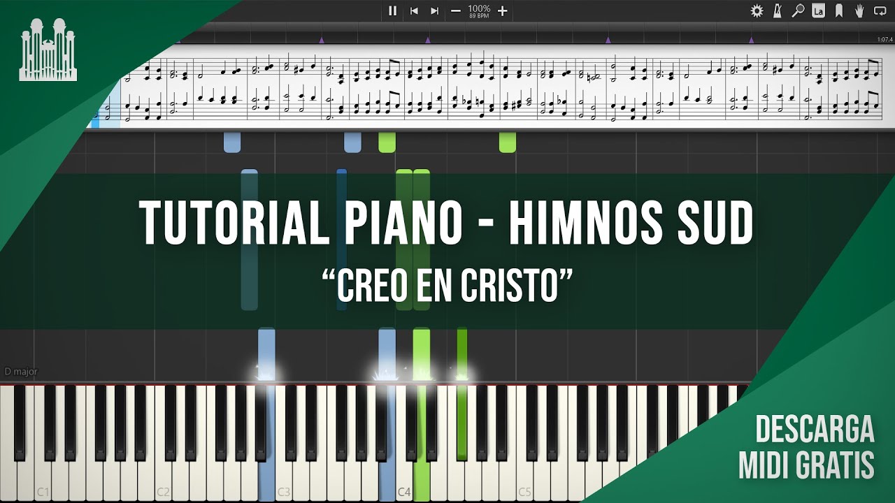 CREO EN CRISTO - TUTORIAL PIANO SYNTHESIA 🎹 | HIMNOS SUD #72