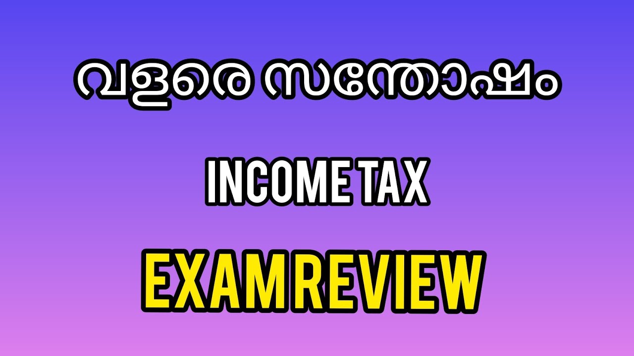 Income Tax/Exam Review