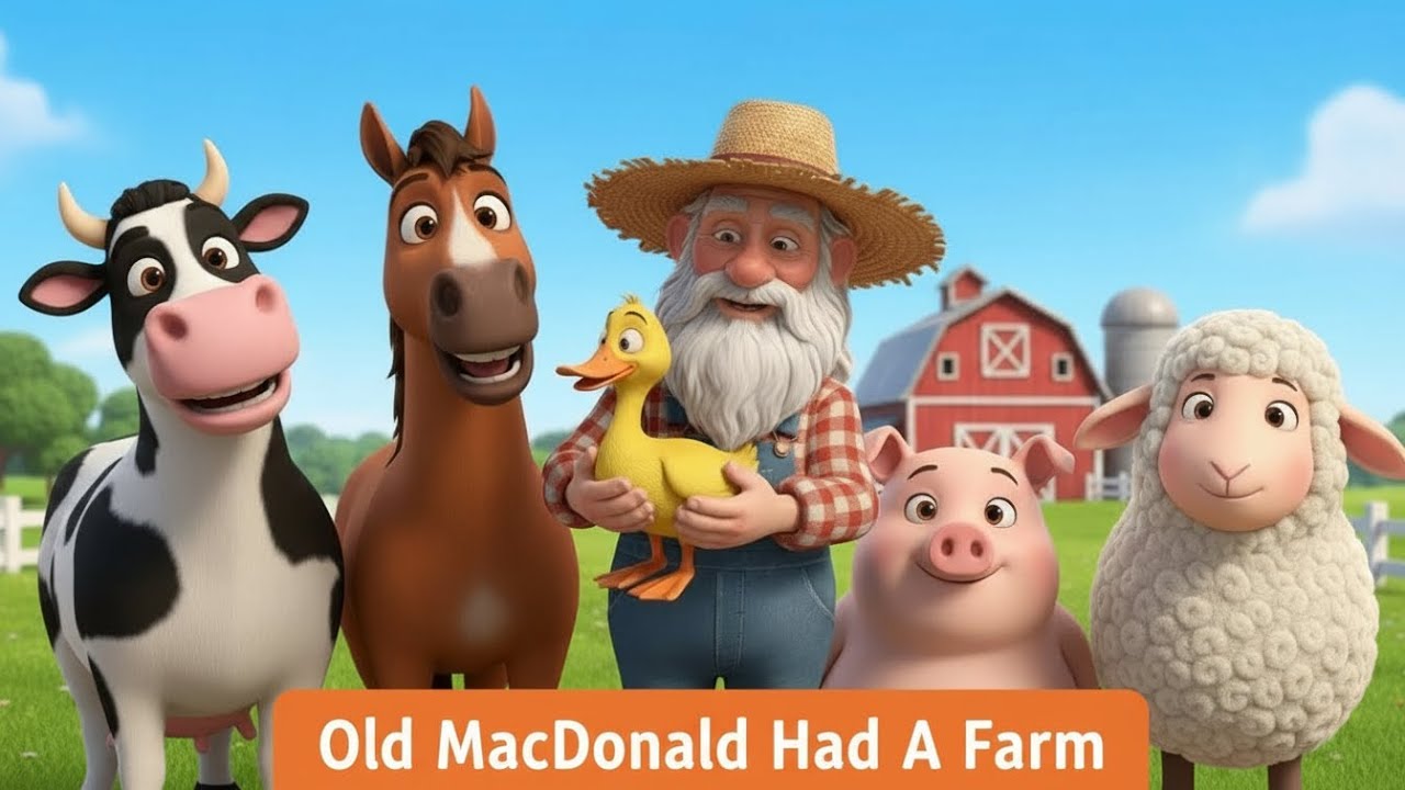 Old MacDonald Had a Farm – Farm Animal Sounds Song for Kids | Nursery Rhyme Animation