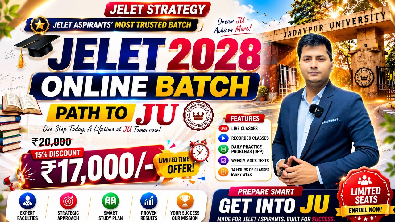 JELET 2028 Strategy | Best Course for JELET 2028 Exam | JELET Online | Offline Residential Batch