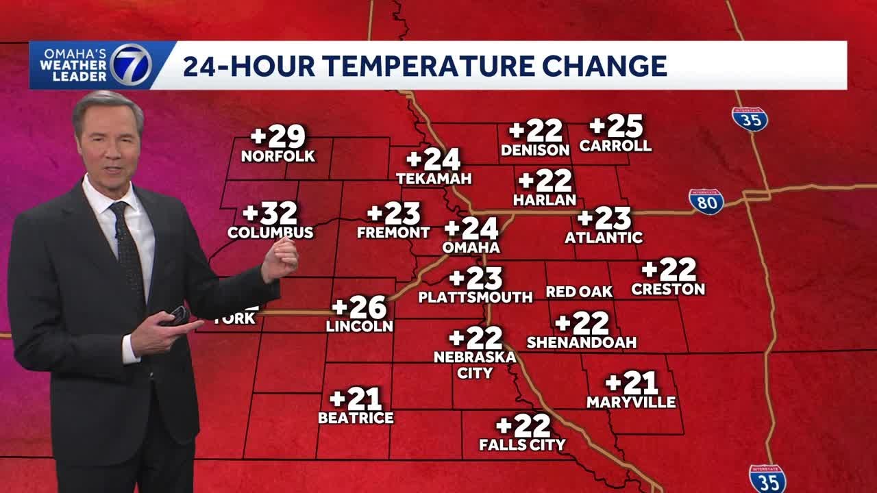 Pleasant temperatures in the Omaha area