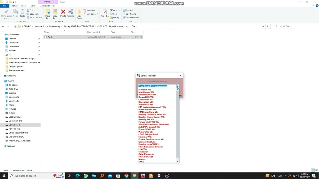 How to activate STAAD Pro Connect Edition
