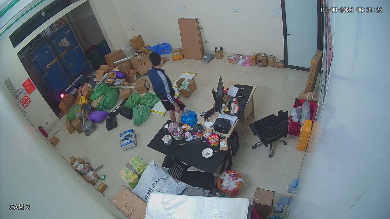 CCTV toàn trình nhập các đơn hàng BN HUB chuyển đến ngày 8/3/2026