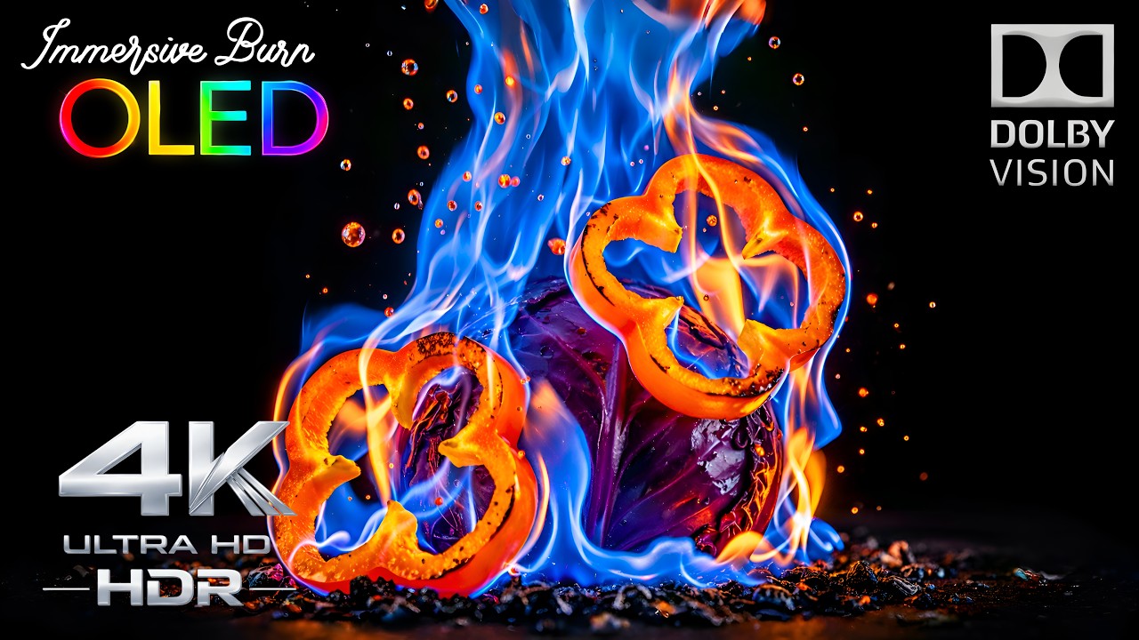Immersive OLED Burn In Test 🔥 | 4K HDR 240FPS Dolby Vision (8K/4K Video TV)