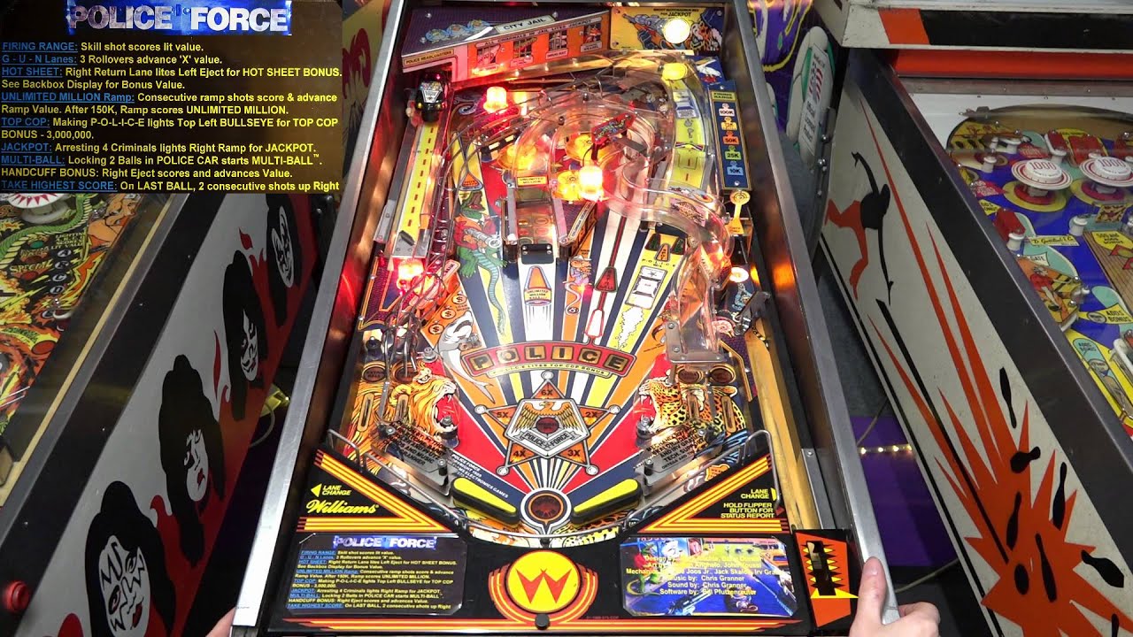 Police Force (Williams, 1989) Flipper Pinball