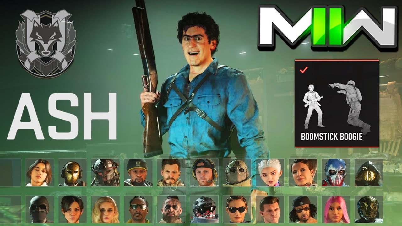 MW2 - Ash Williams ➡️ (Voice Lines, Finishing Move, Reactive)