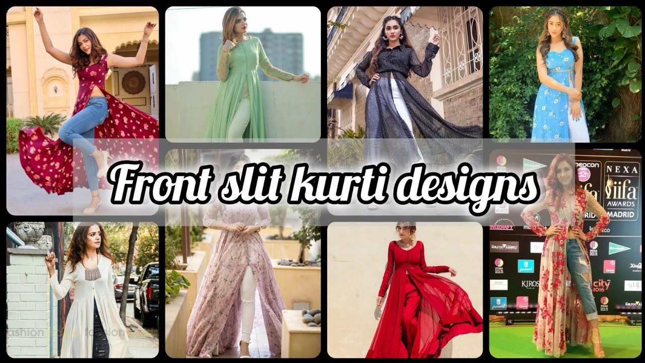 💥 Front slit kurti designs // side and front cut kurti designs #frontcutkurti