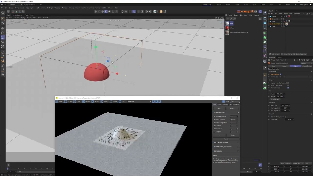Using Decals in Corona for Cinema 4D