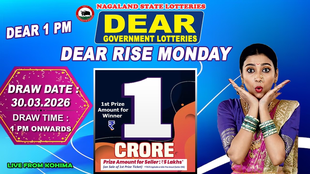 DEAR LOTTERY LIVE DEAR 1 PM 30.03.2026 NAGALAND LOTTERY LIVE DRAW LOTTERY SAMBAD LIVE FROM KOHIMA